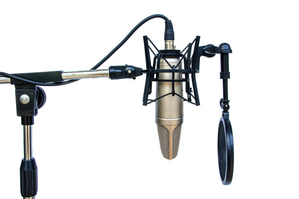 录音室隔离在白色背景上图片下载