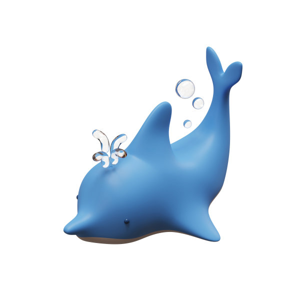 海豚3D渲染插图图片下载