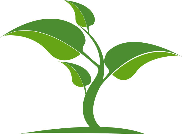 标志绿色树叶生态图片下载