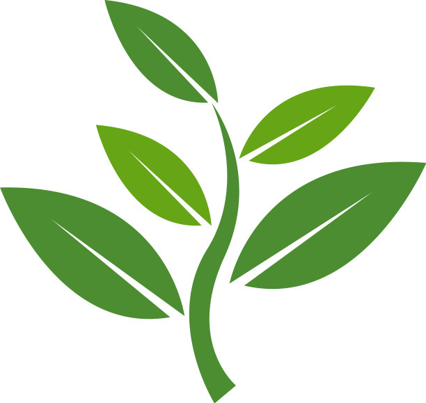 标志绿色树叶生态图片下载