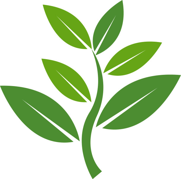 标志绿色树叶生态图片下载
