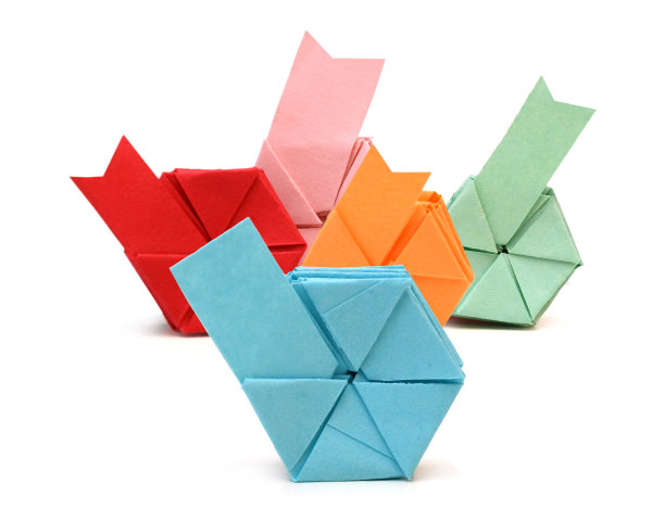 折纸折六边形，在课堂艺术图片下载