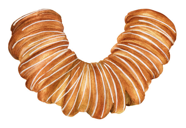 裹着糖霜的酥皮小面包图片下载