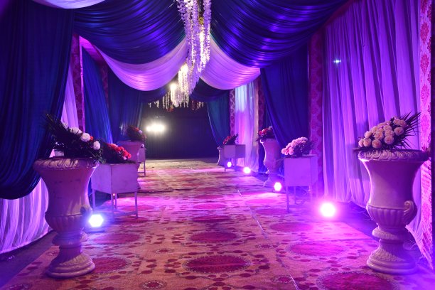 印度婚姻的主要入口功能色彩丰富图片下载