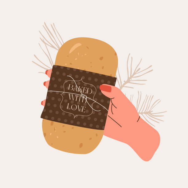 握着面包的女人图片下载