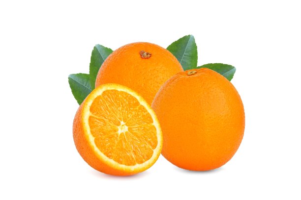 白色背景上的橙色水果图片下载