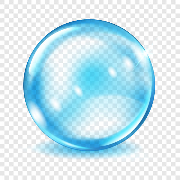 透明淡蓝色球体图片下载