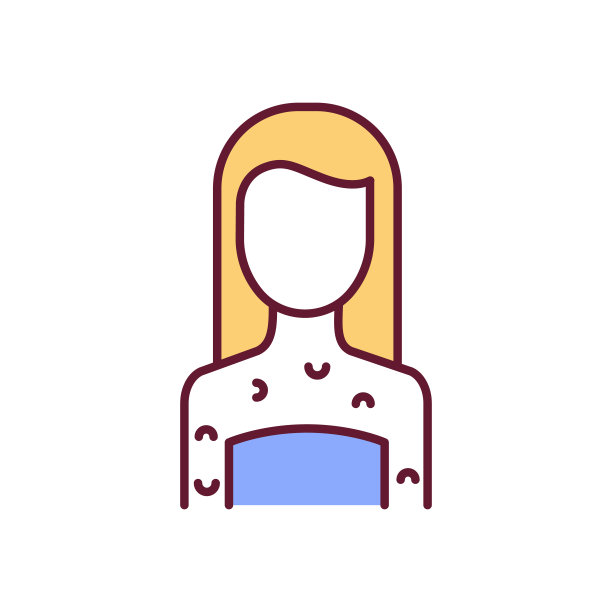 全身皮疹RGB颜色图标图片下载