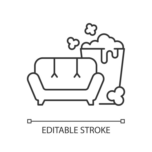 电视系列流媒体线性图标图片下载