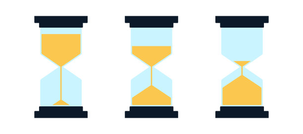 沙漏图像，矢量插图。网页设计。的图标集。图片下载