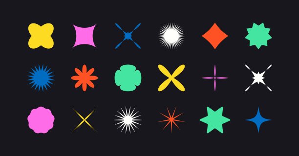 几何野兽派的形状。新现代元素瑞士风格，抽象大胆的极简设计。矢量图图片下载