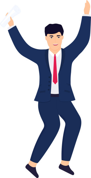 一个穿着西装的办公室职员拿着图片下载