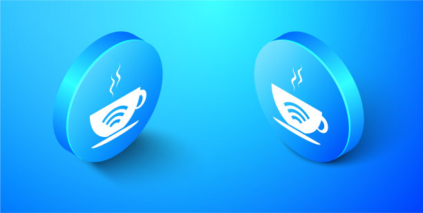 等距杯咖啡店，免费wifi区图片下载