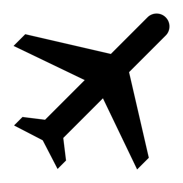 飞机图标符号在干净的背景。飞机的元素图片下载