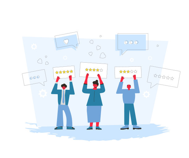 反馈概念人手中拿着星星图片下载