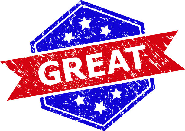 六角形双色伟大的邮票与grunged纹理图片下载