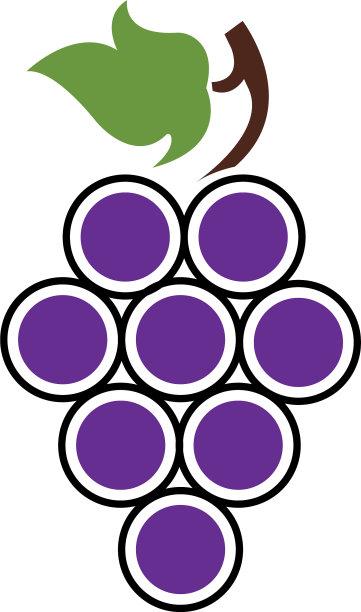 葡萄图标设计模板图片下载