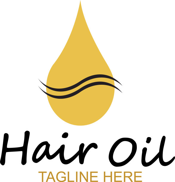 头发精油精油标志用滴油和头发图片下载