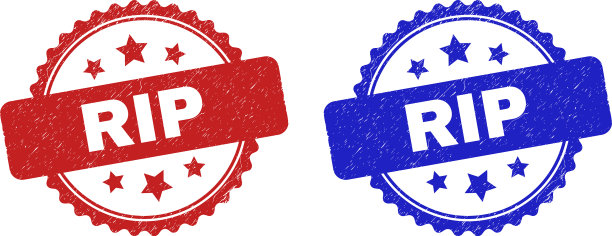 Rip玫瑰形印章印章与橡胶质地图片下载