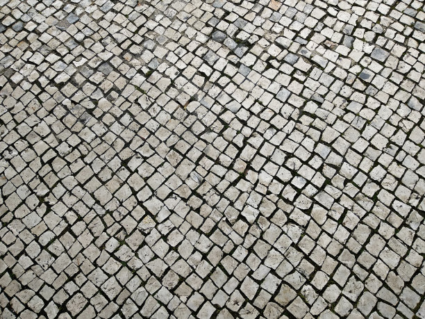 特写葡萄牙的鹅卵石路面图片下载