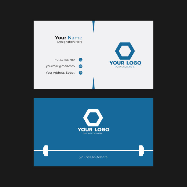 现代极简主义名片设计图片下载