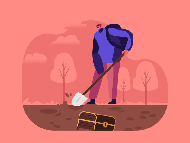 男主角背着背包挖土图片下载