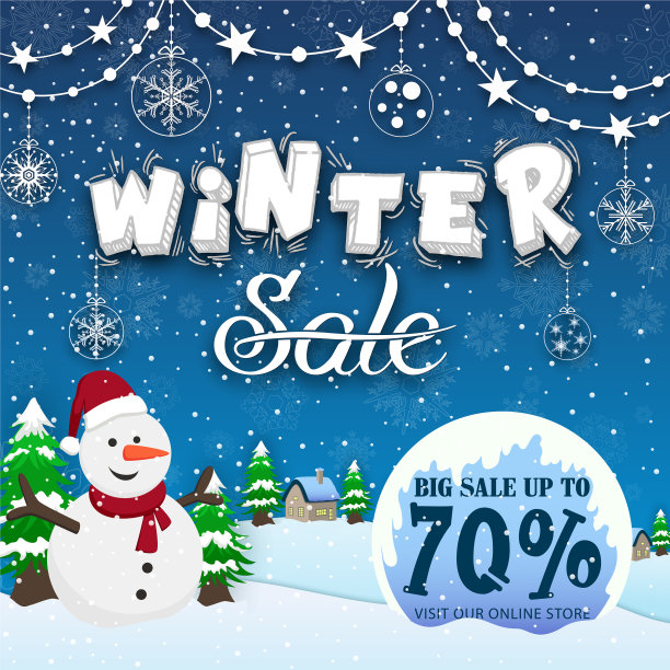 冬季促销背景横幅图片下载