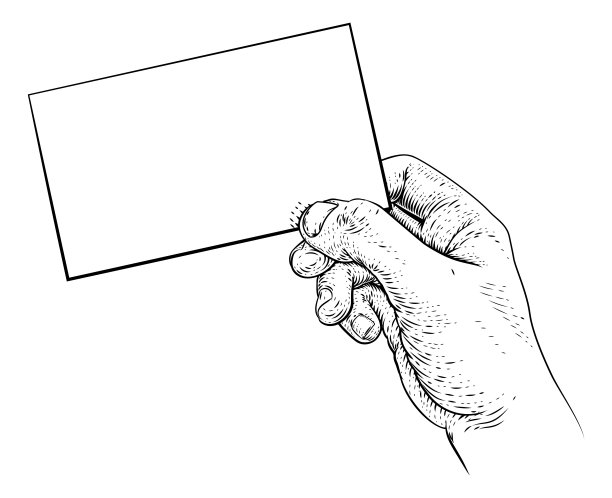 手握名片信件信息传单图片下载