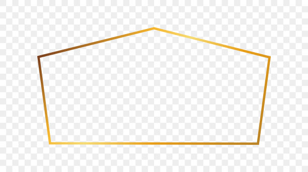 黄金发光四边形框架图片下载