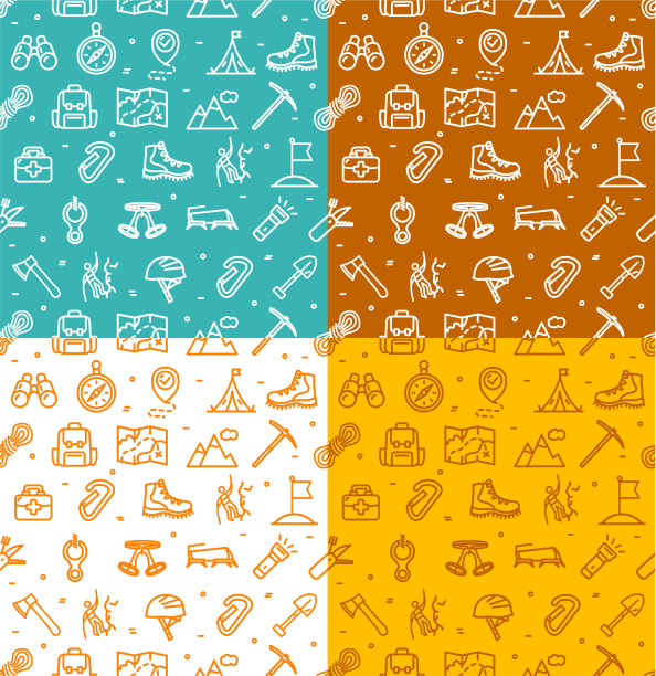 攀岩标志无缝图案背景设置图片下载