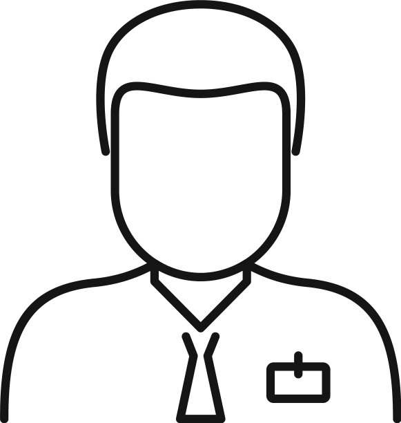 男人房地产经纪人图标轮廓风格图片下载