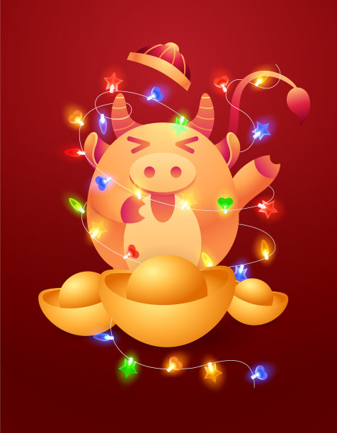 中国新年吉祥物象征新的2021年图片下载