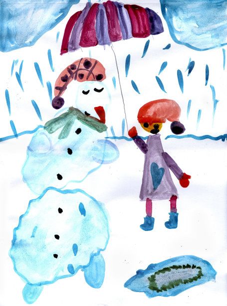 水彩儿童绘画图片下载