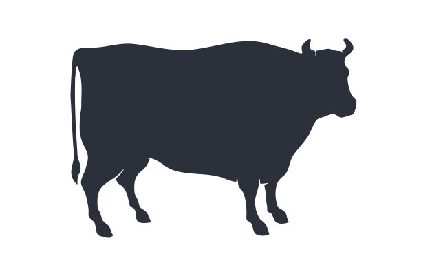 牛的剪影。复古复古印花奶牛剪影图片下载