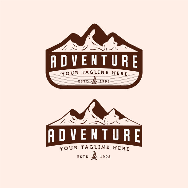 设定冒险复古标志设计手绘图片下载