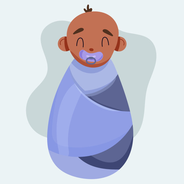 小婴儿裹在毯子里。婴儿用奶嘴图片下载