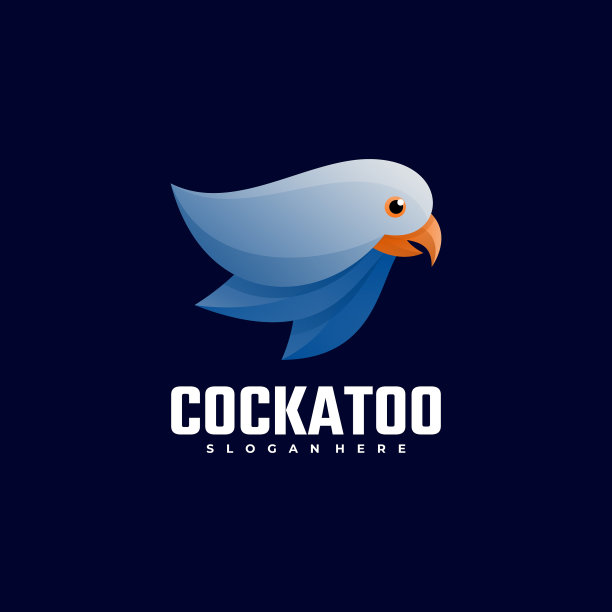 徽标鹦鹉色彩渐变风格图片下载