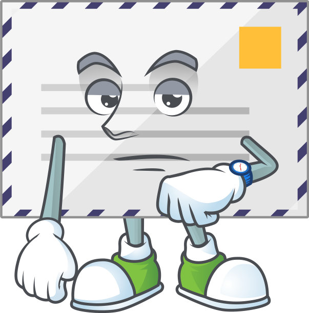 信显示等待姿态卡通设计图片下载