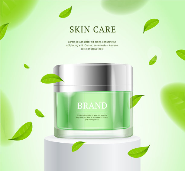 逼真的3d详细的奶油广告概念横幅图片下载