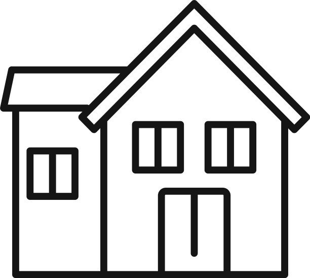 房屋公用事业图标轮廓风格图片下载