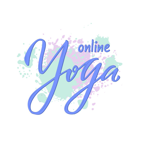 瑜伽在线字母水彩背景图片下载