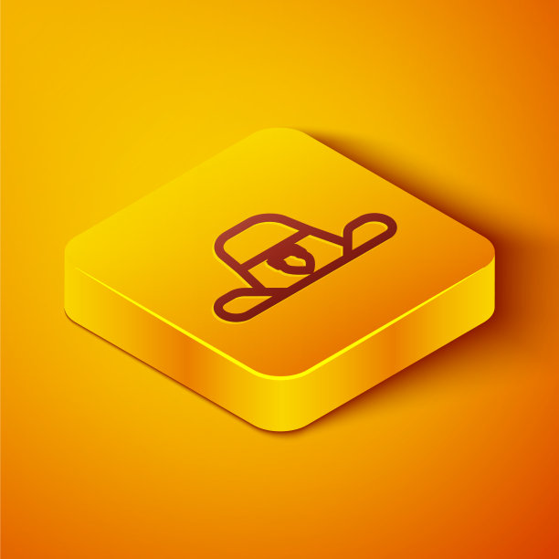 等距线警长帽与徽章图标图片下载