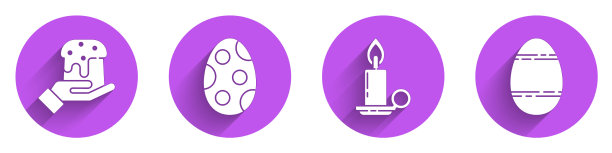 设置人的手和复活节蛋糕复活节蛋图片下载