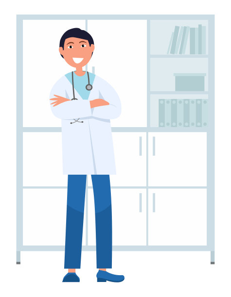 治疗师拿着听诊器站在那里图片下载