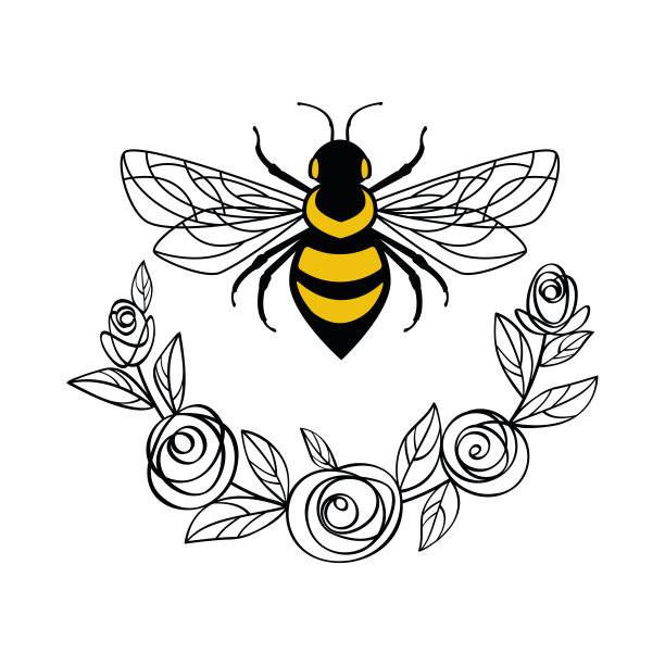 花架里的蜜蜂。图片下载