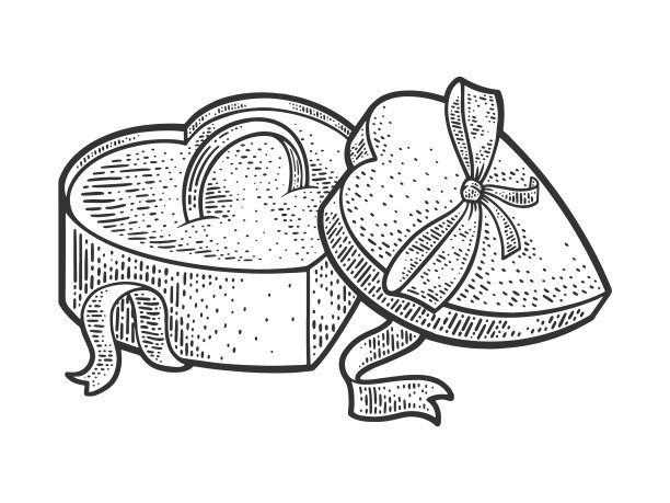 环盒心形草图图片下载