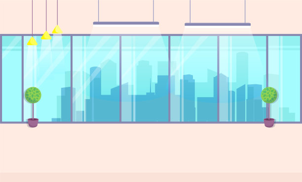 从窗户看，大型建筑的城市景观图片下载