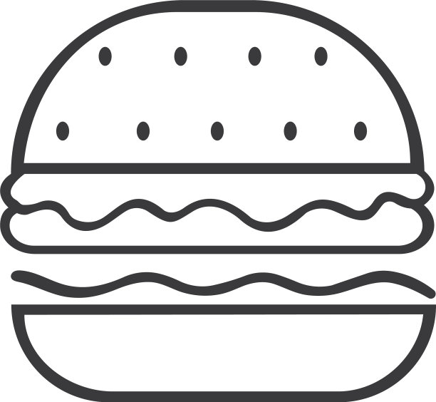 汉堡图标设计图片下载