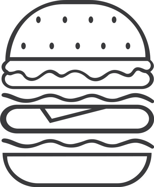 汉堡图标设计图片下载