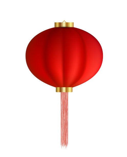 逼真的3d红色挂中国灯笼孤立图片下载